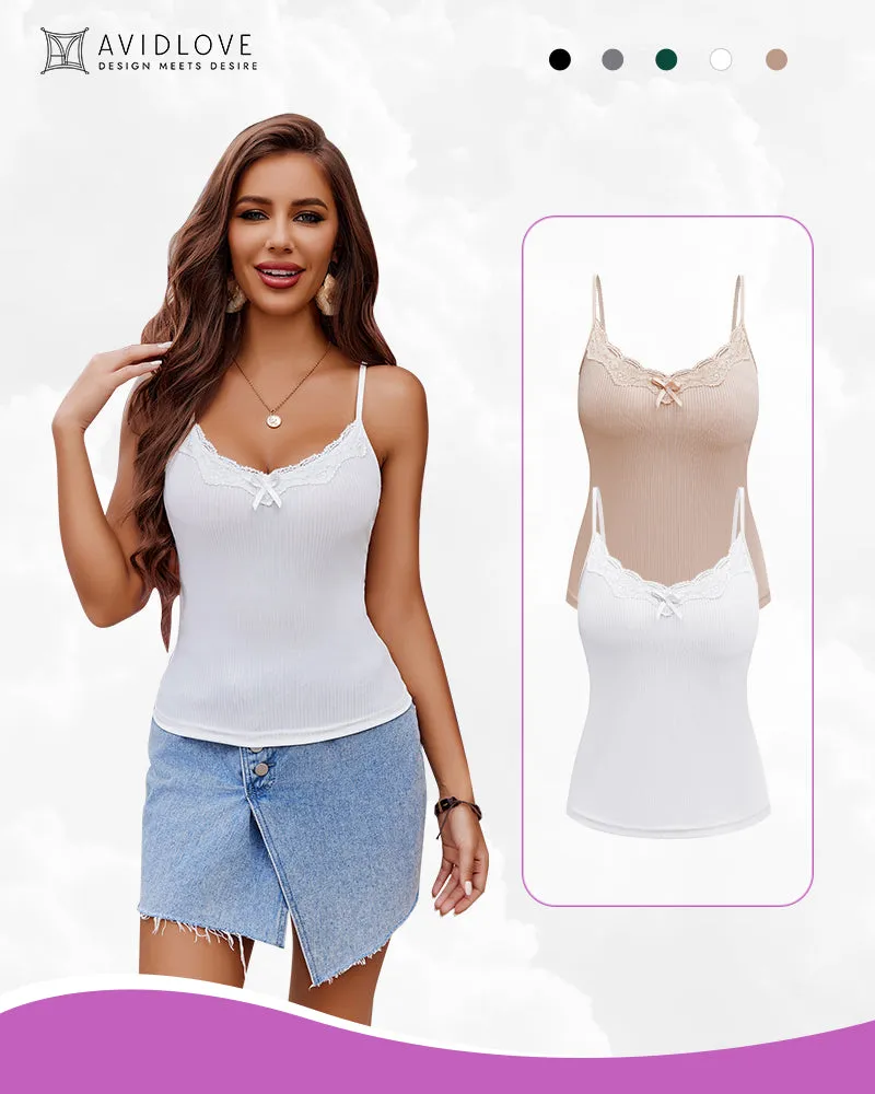 2-Pack Tank Top Adjustable Strap Cami Tops