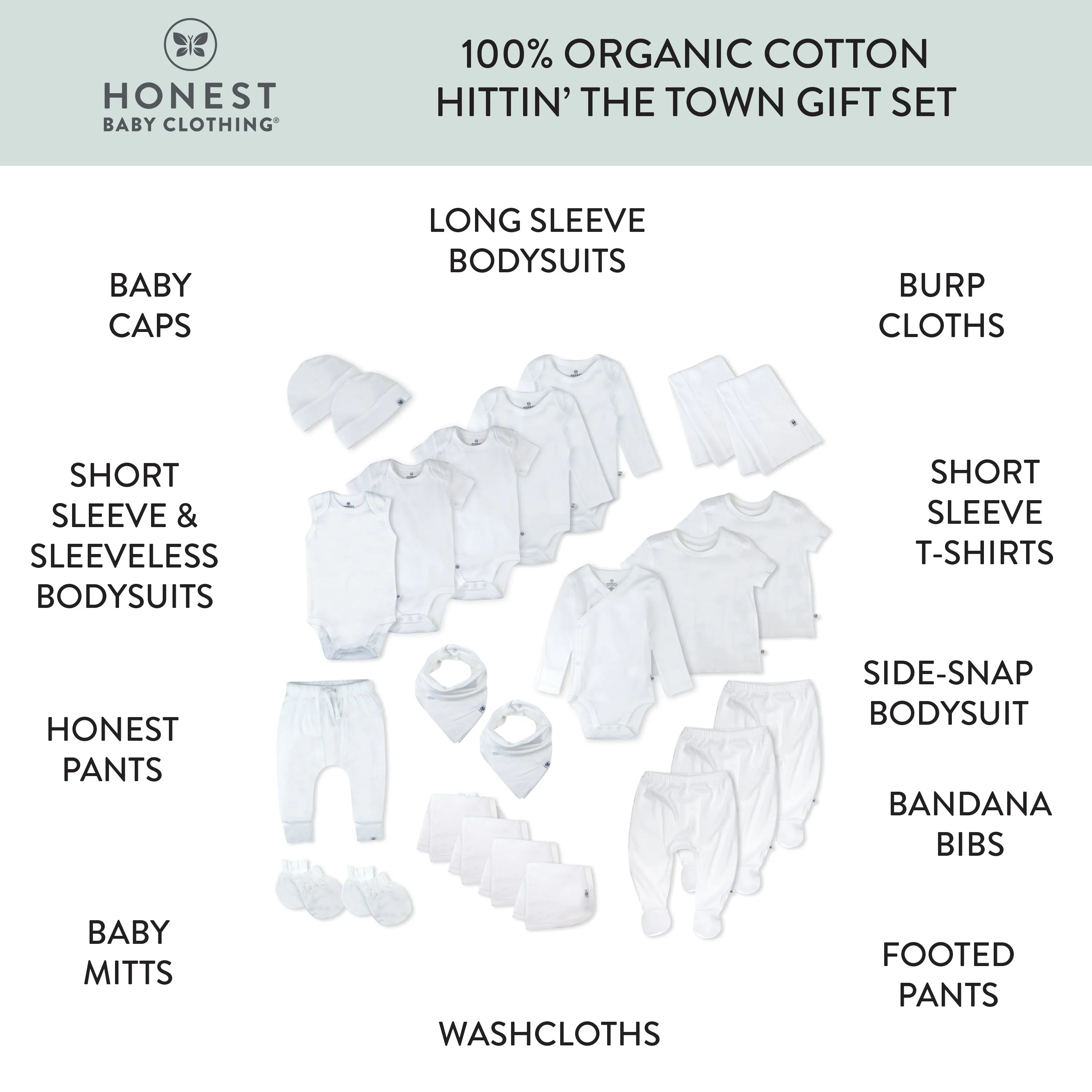 24-Piece OVER THE TOP Organic Cotton Gift Set