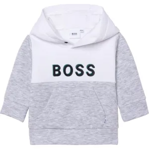 Baby Boys Grey & White Hoodie