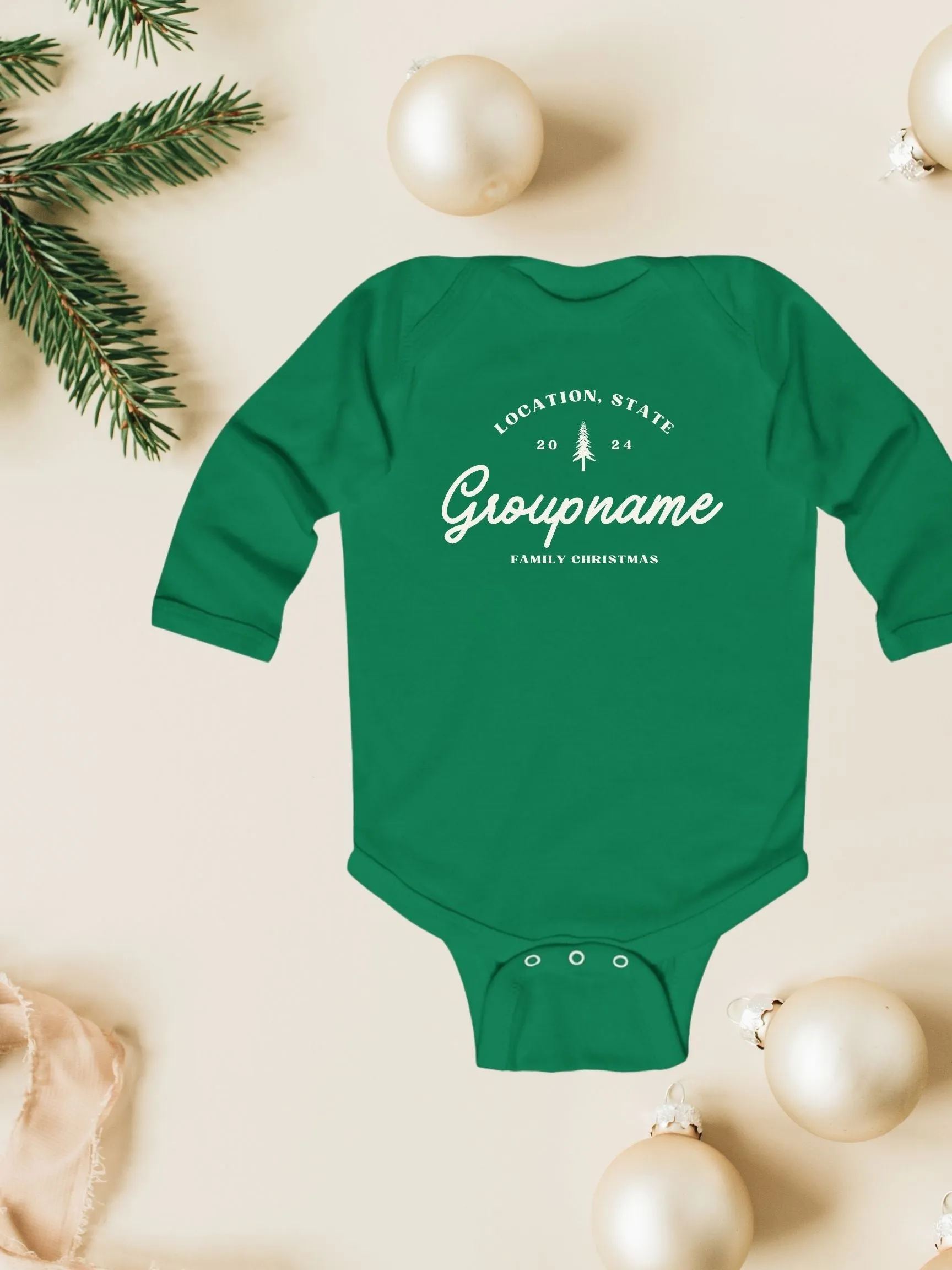 Baby Custom Christmas Bodysuit