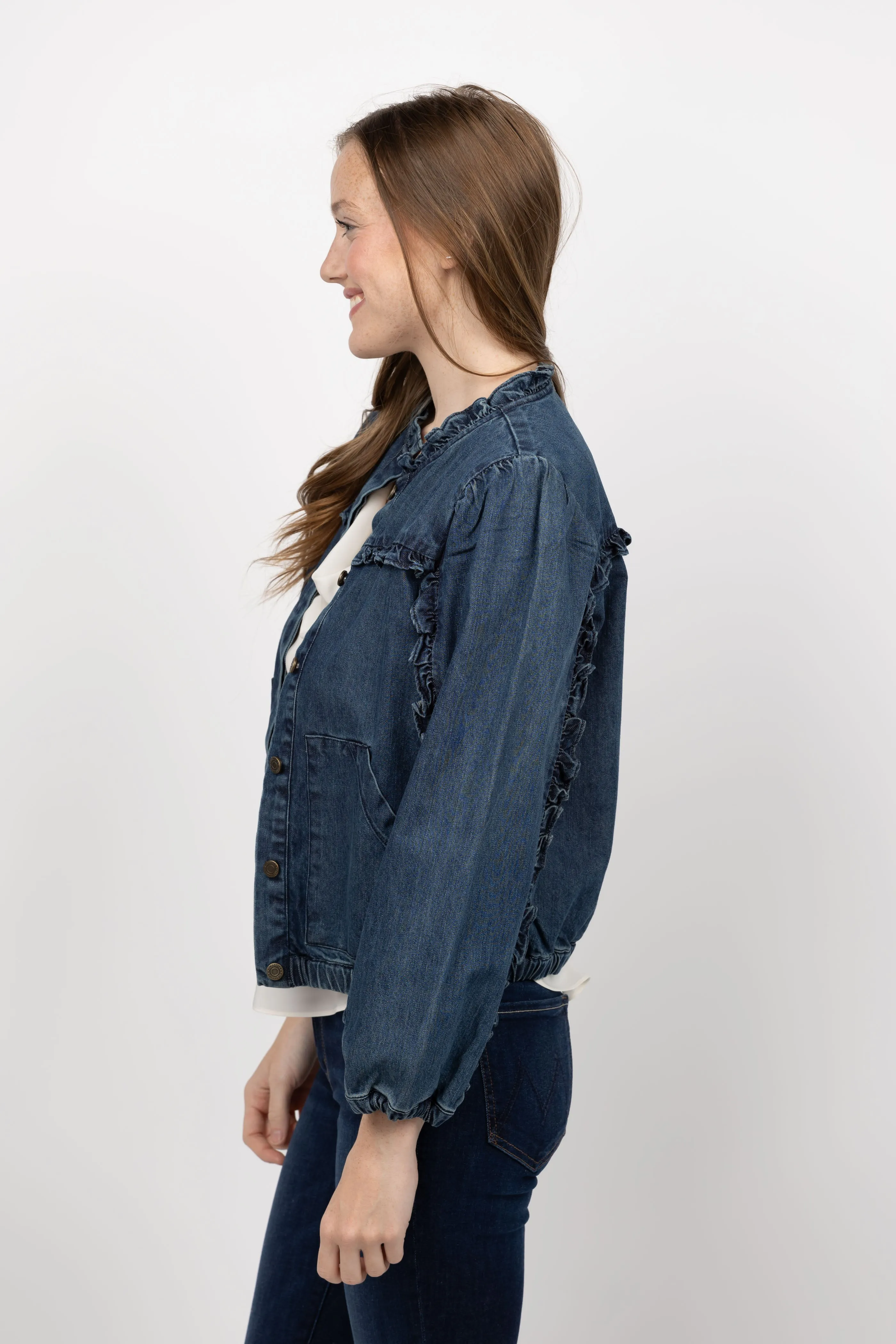 Cleobella Paxton Jacket in Medium Denim