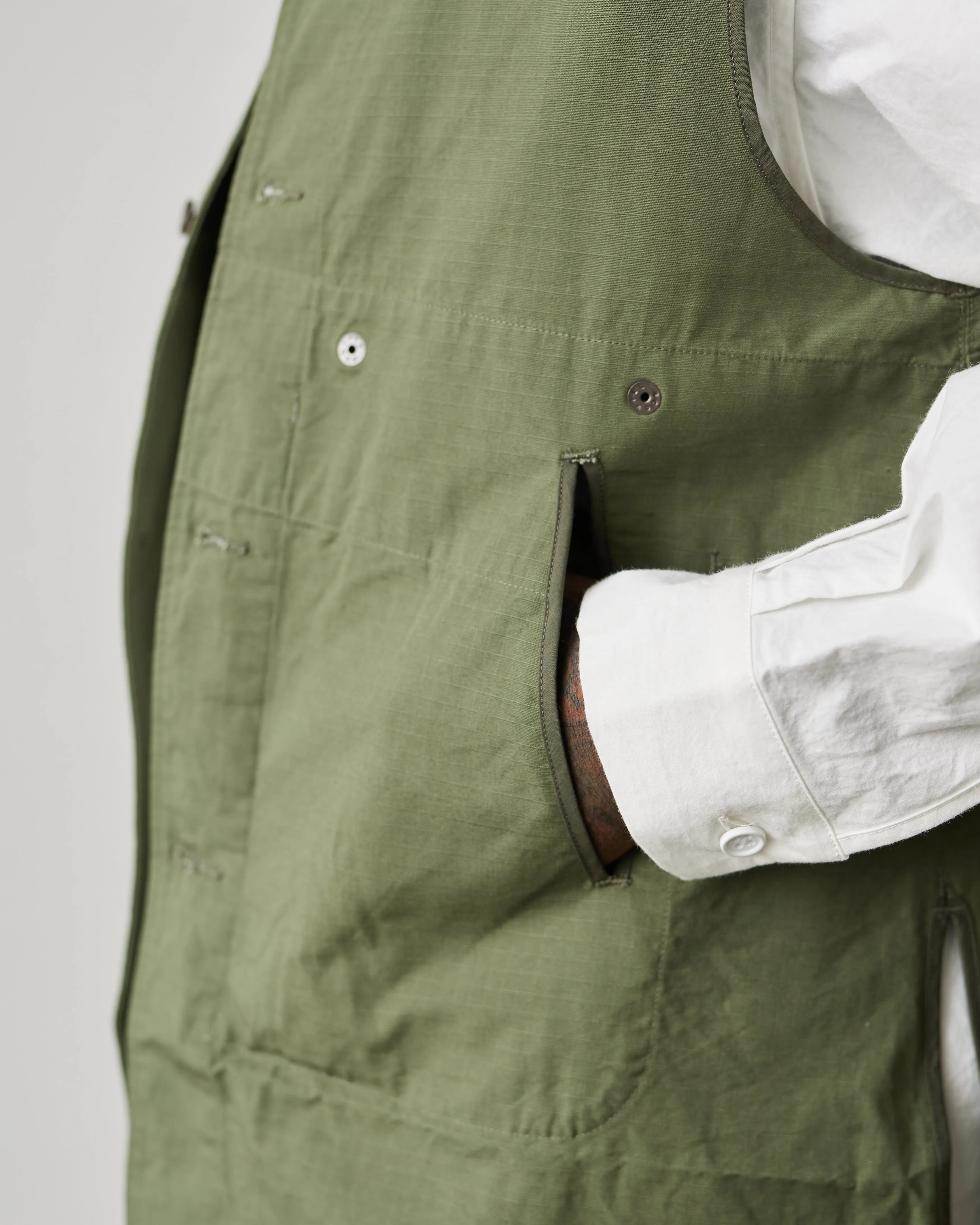 Engineered Garments Liner Vest, Olive