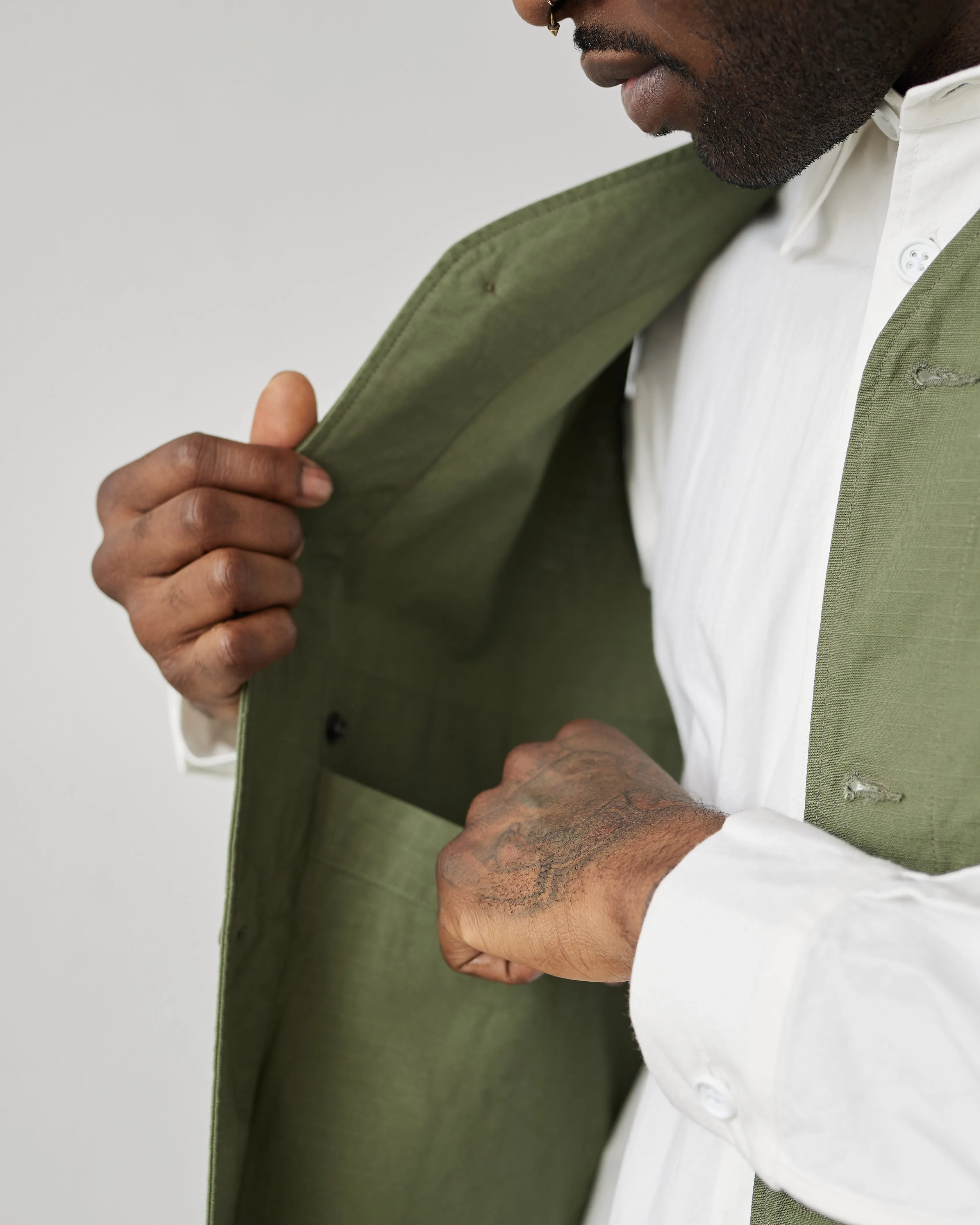 Engineered Garments Liner Vest, Olive