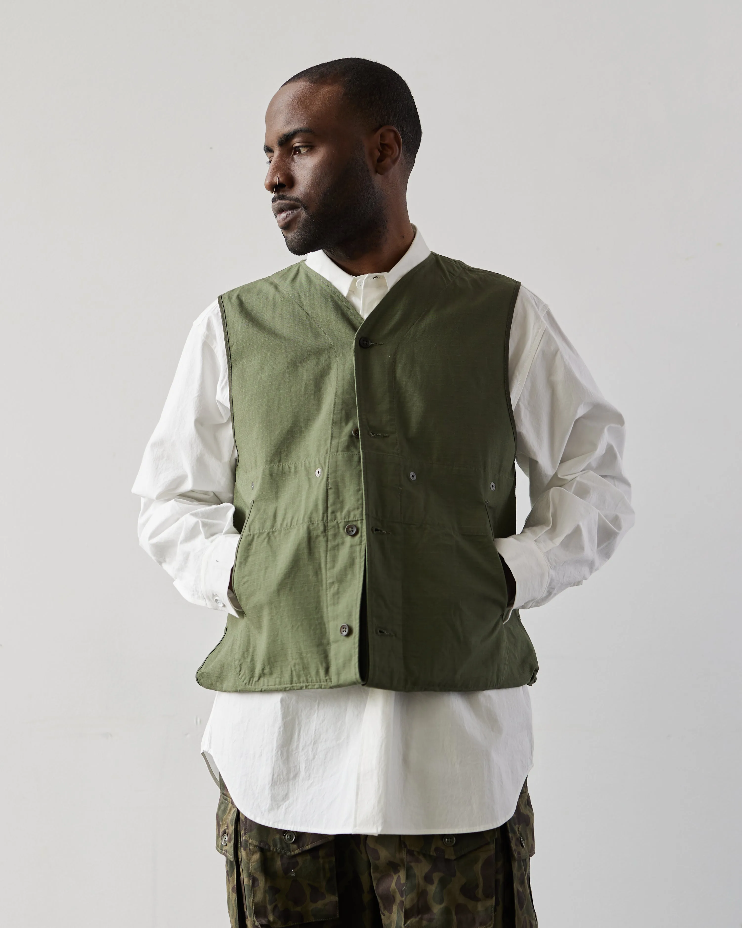 Engineered Garments Liner Vest, Olive