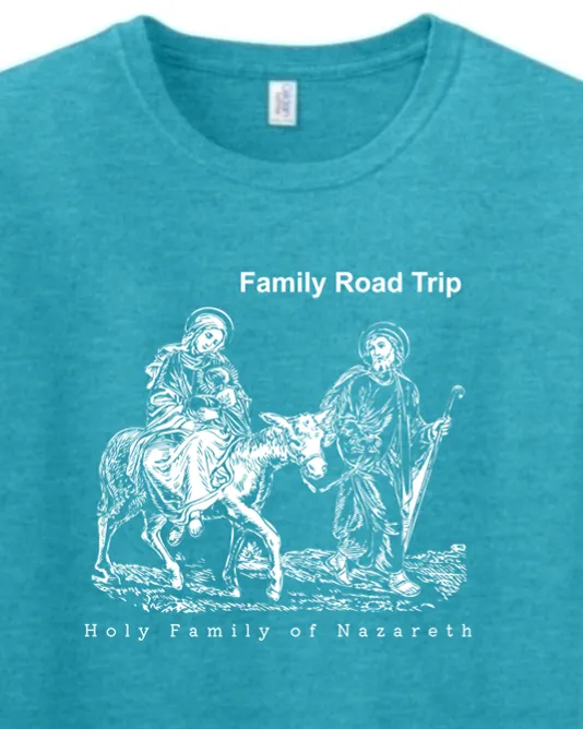 Family Road Trip - Holy Family Adult T-Shirt