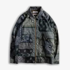 FDMTL | PRINTED PATCHWORK JACKET  { KHAKI