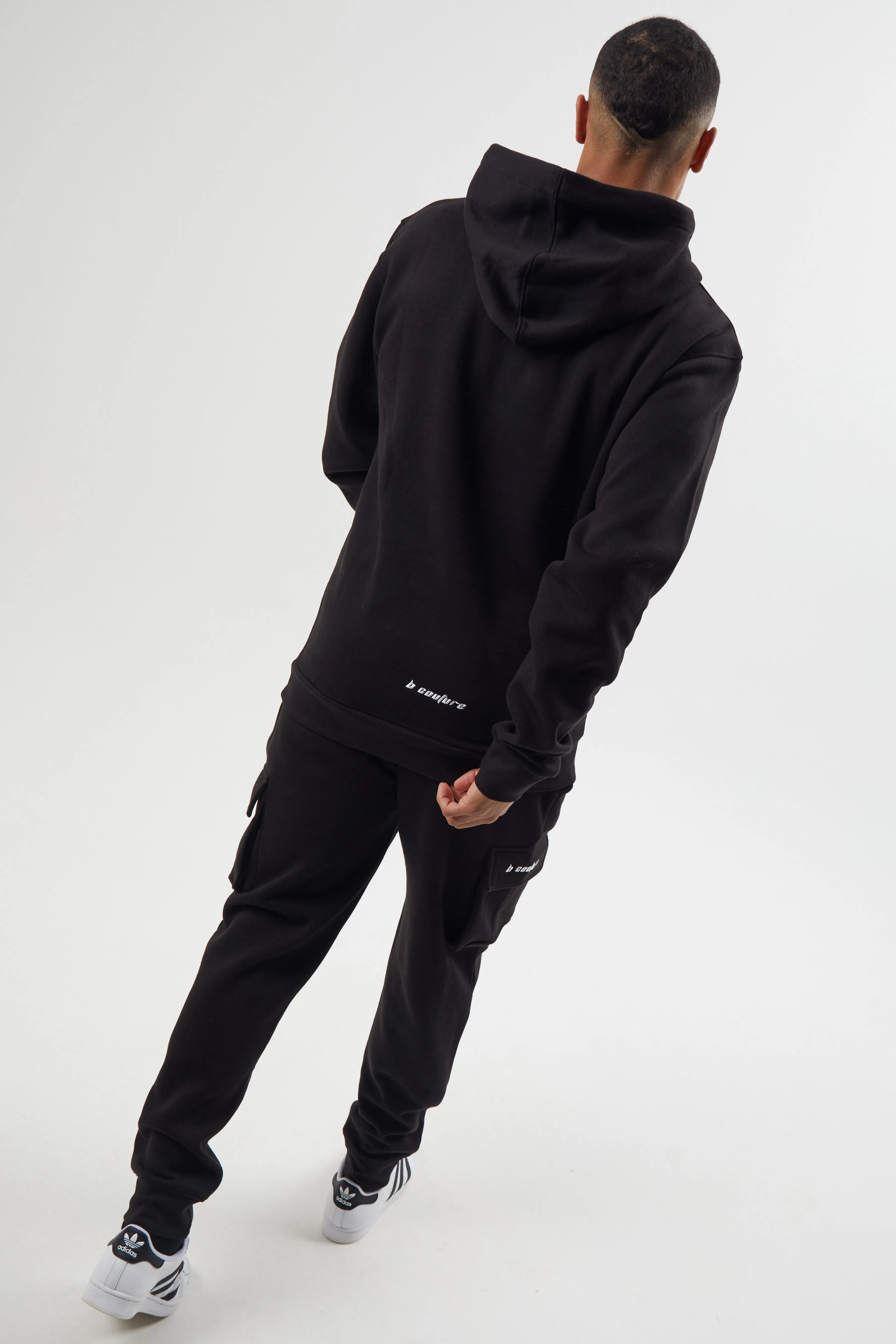 Field Place Cargo Fleece Tracksuit - Black