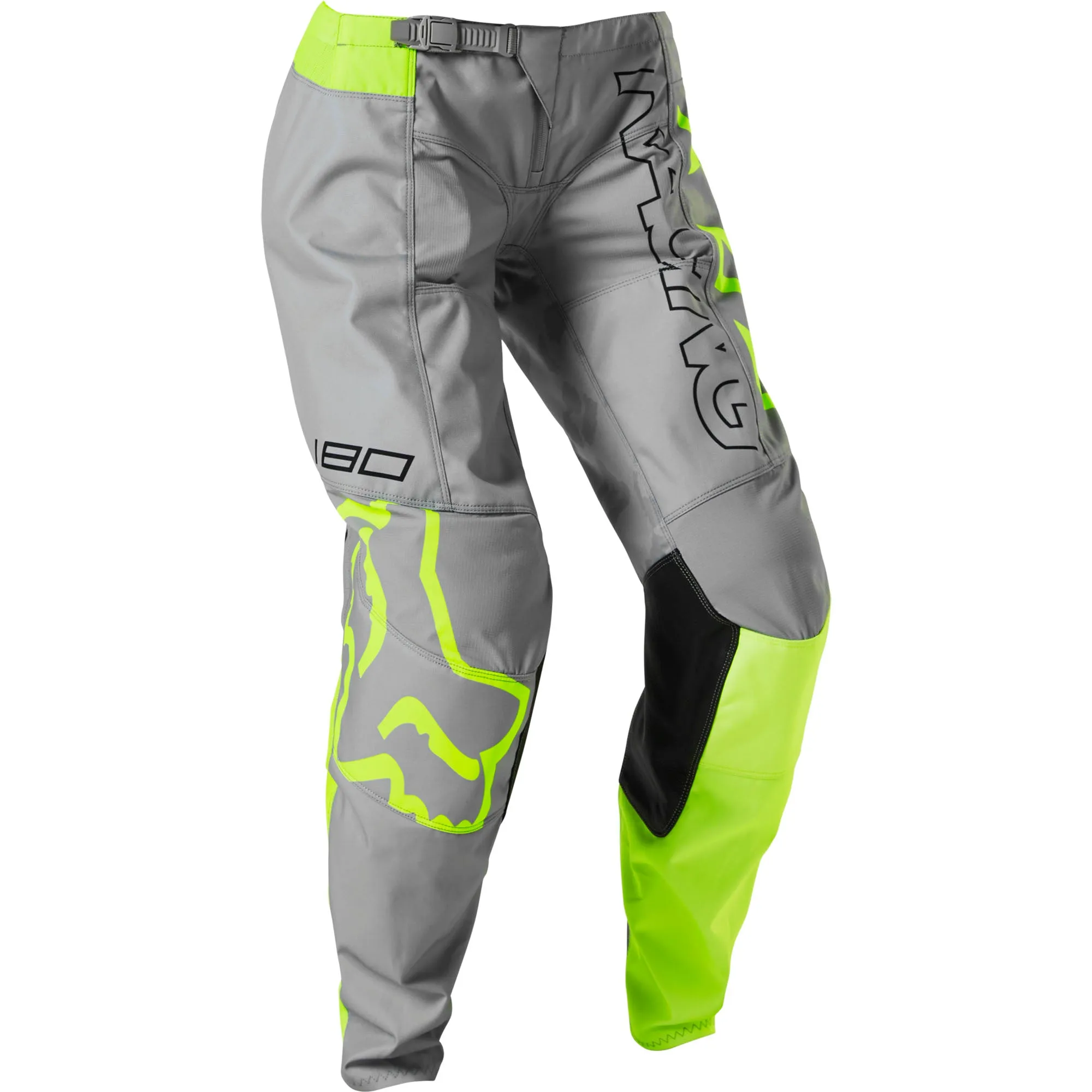 Fox Racing  Girls Steel Gray Skew 180 Pants Heat Resistant Stretchy Offroad MotoX