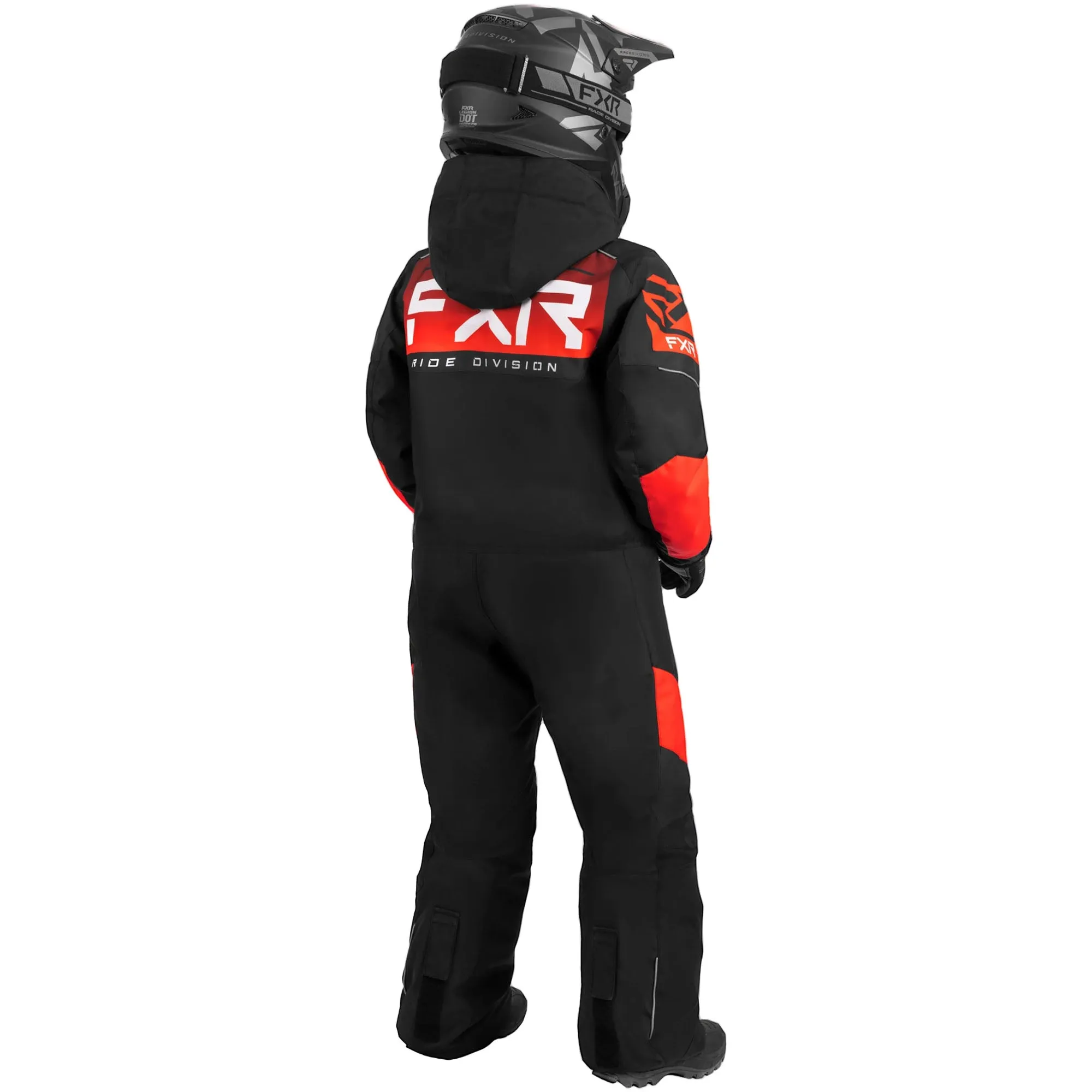 FXR Childs Helium Snowmobile Monosuit Black/Lava Fade