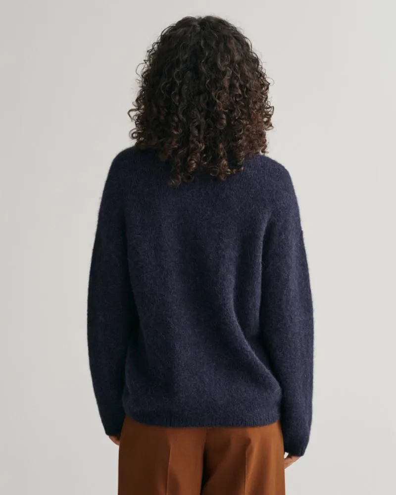 Gant Apparel S Women's Hairy Texture C Seasonal Newness Blue Reg