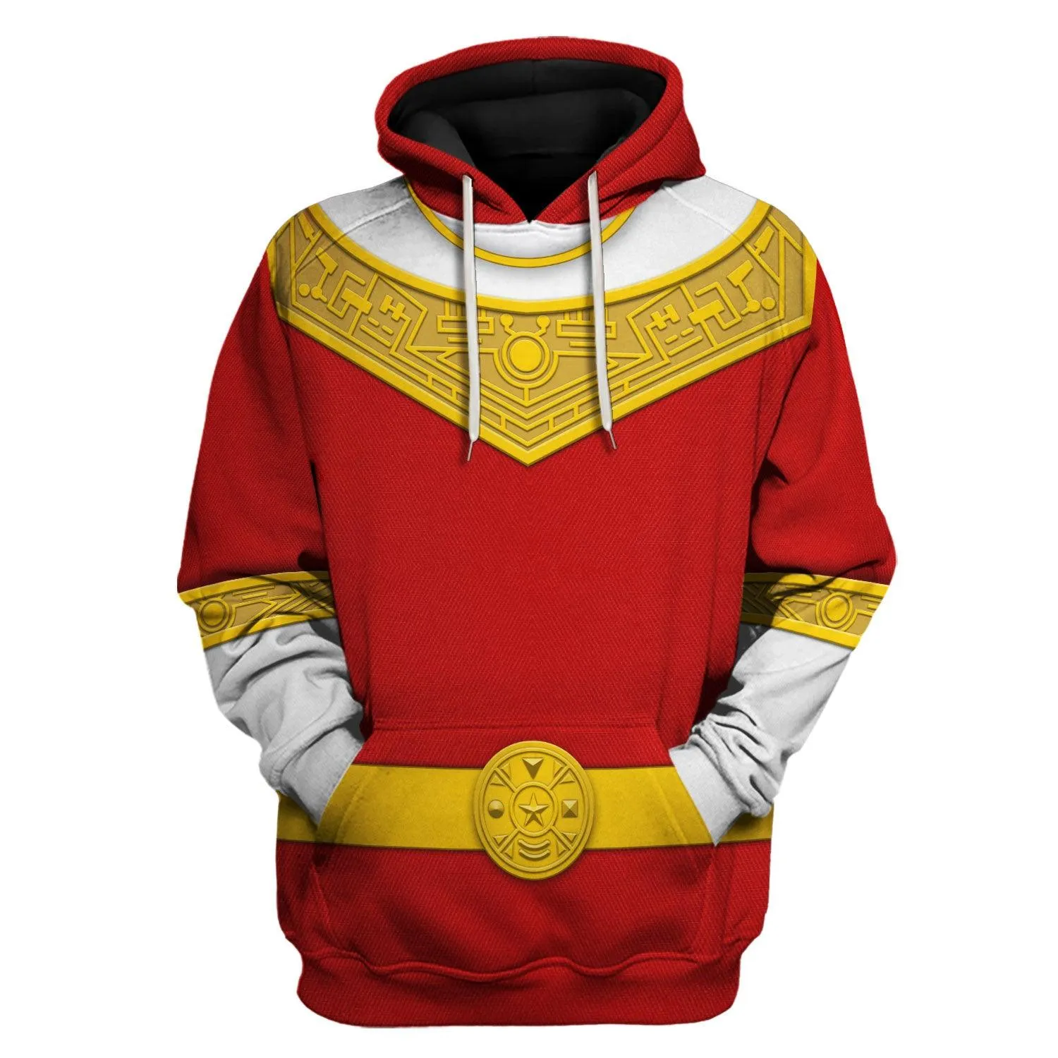 Gearhomie Red Power Rangers Zeo Hoodies Sweatshirt T-shirt Hawaiian Tracksuit