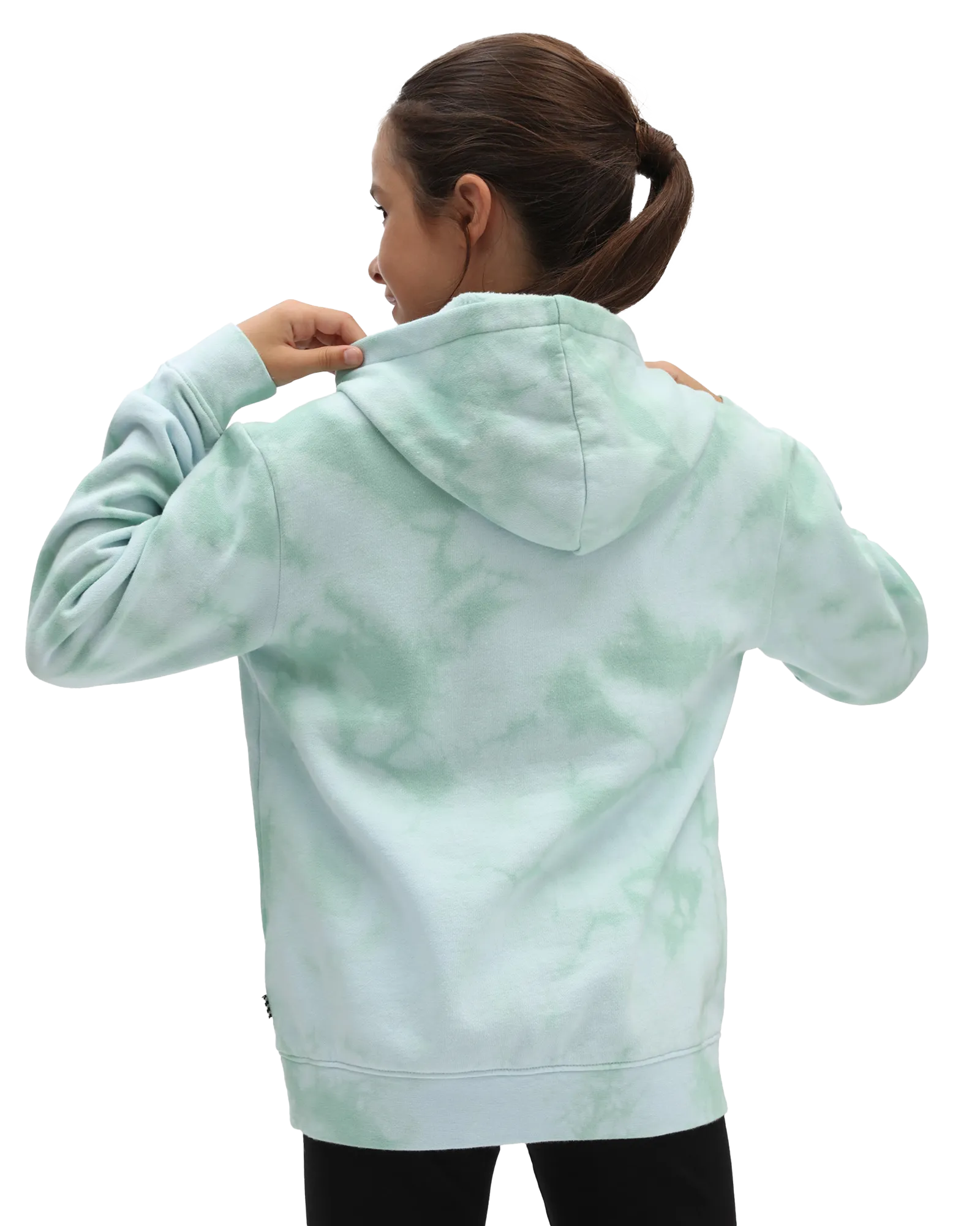 Girls Good All Round Hoodie in Green Ash Latte Wash