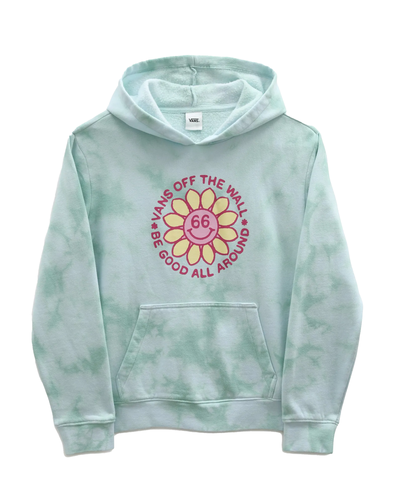 Girls Good All Round Hoodie in Green Ash Latte Wash