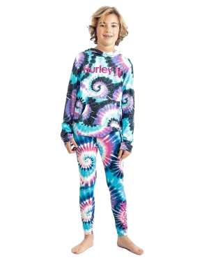 Girls Soft Hacci Hoodie in Tie Dye