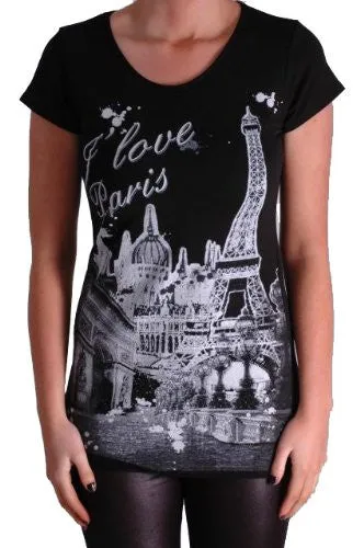 I Love Paris Print Tops