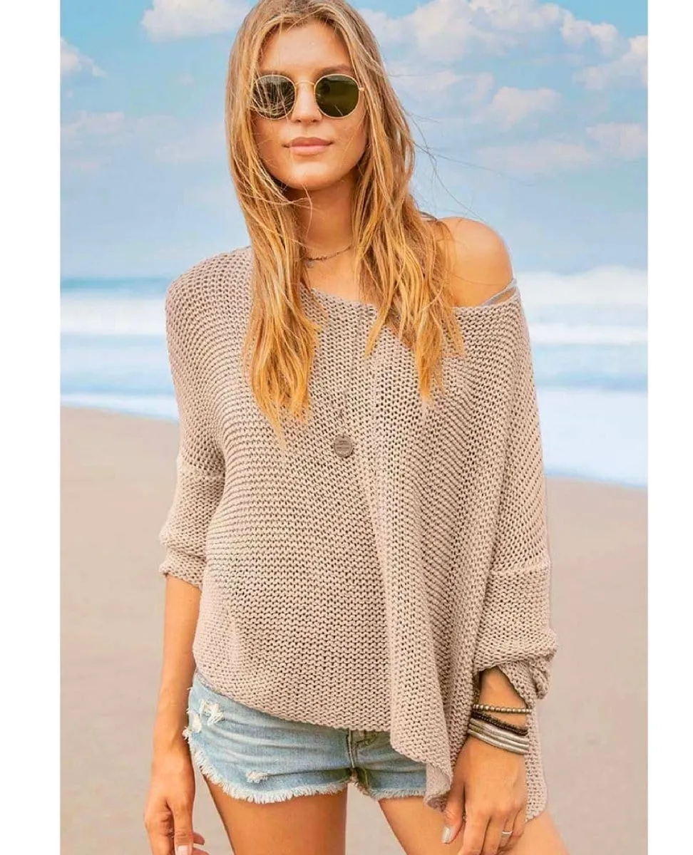 Key West Crew Khaki Sweater