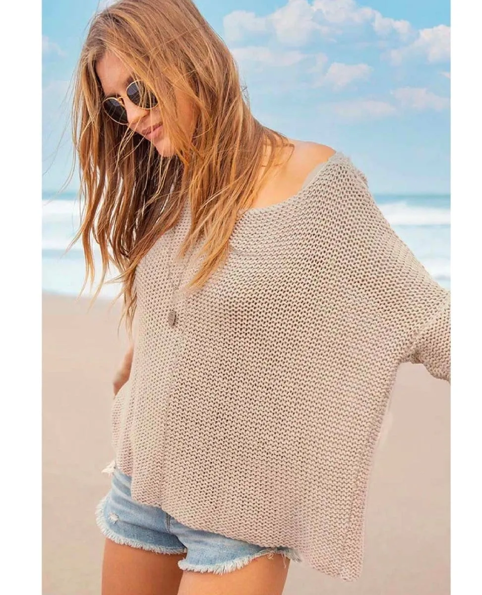 Key West Crew Khaki Sweater