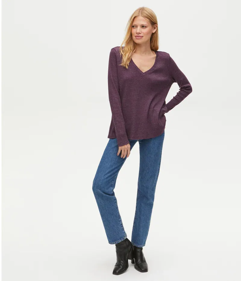 Long Phoebe Tee | Plum