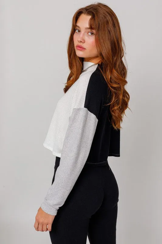 Lorraine Long Sleeve Contrast Top