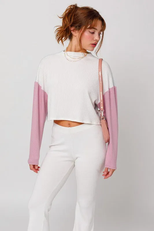 Lorraine Long Sleeve Contrast Top