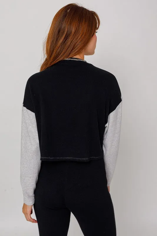 Lorraine Long Sleeve Contrast Top