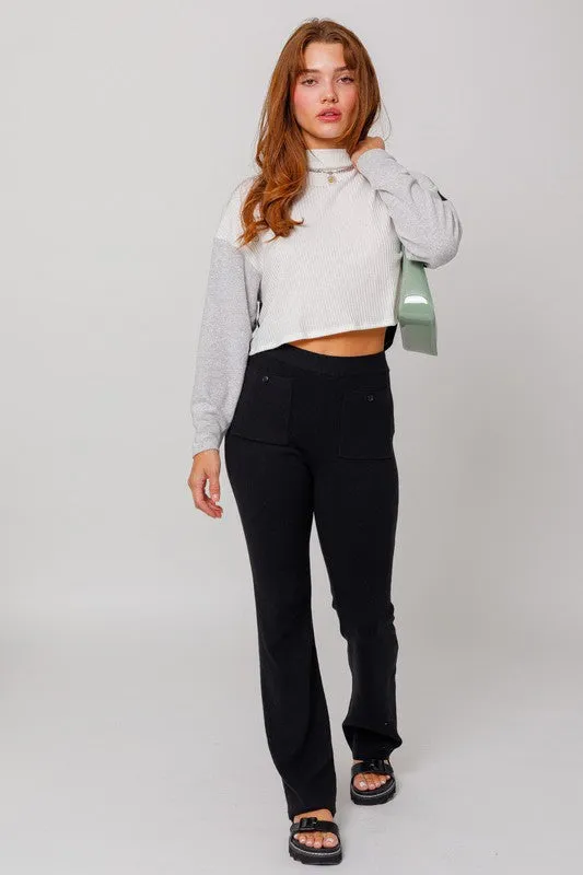 Lorraine Long Sleeve Contrast Top