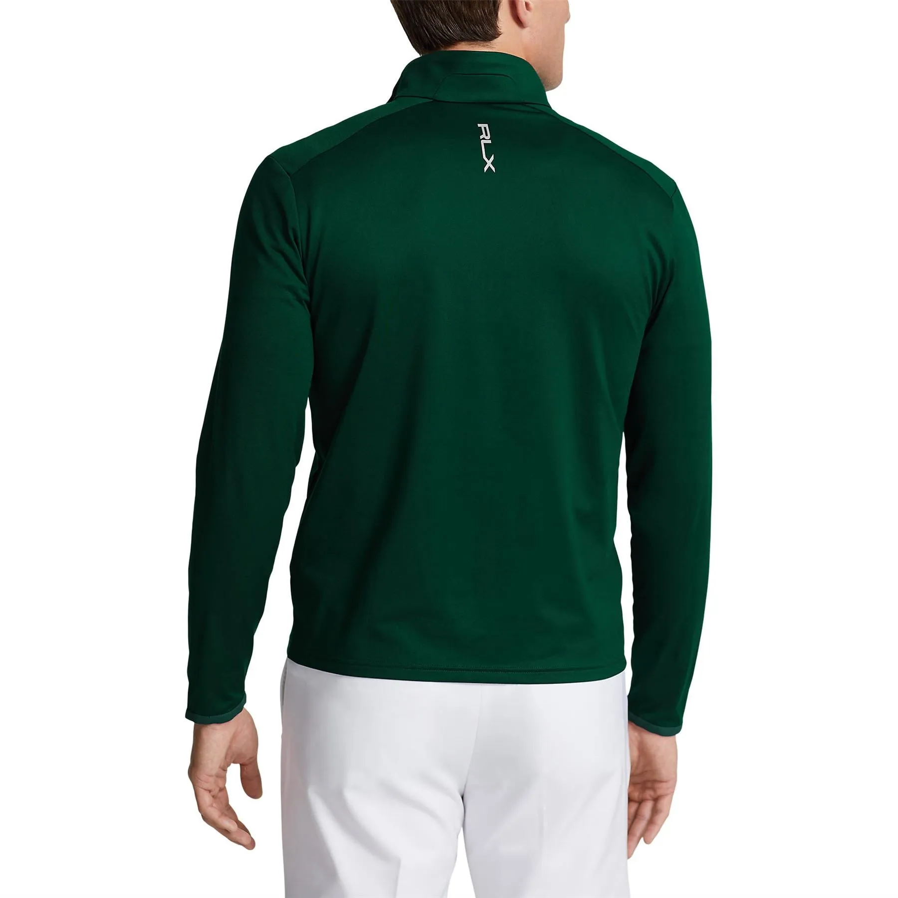 Luxury Performance Knit Quarter Zip Moss Agate - AW23