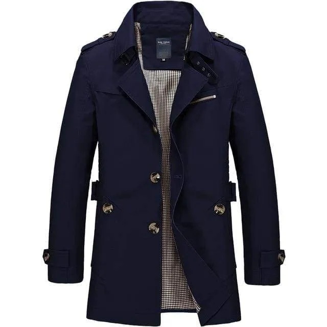 Men Jacket Long Section Fashion New Trench Coat