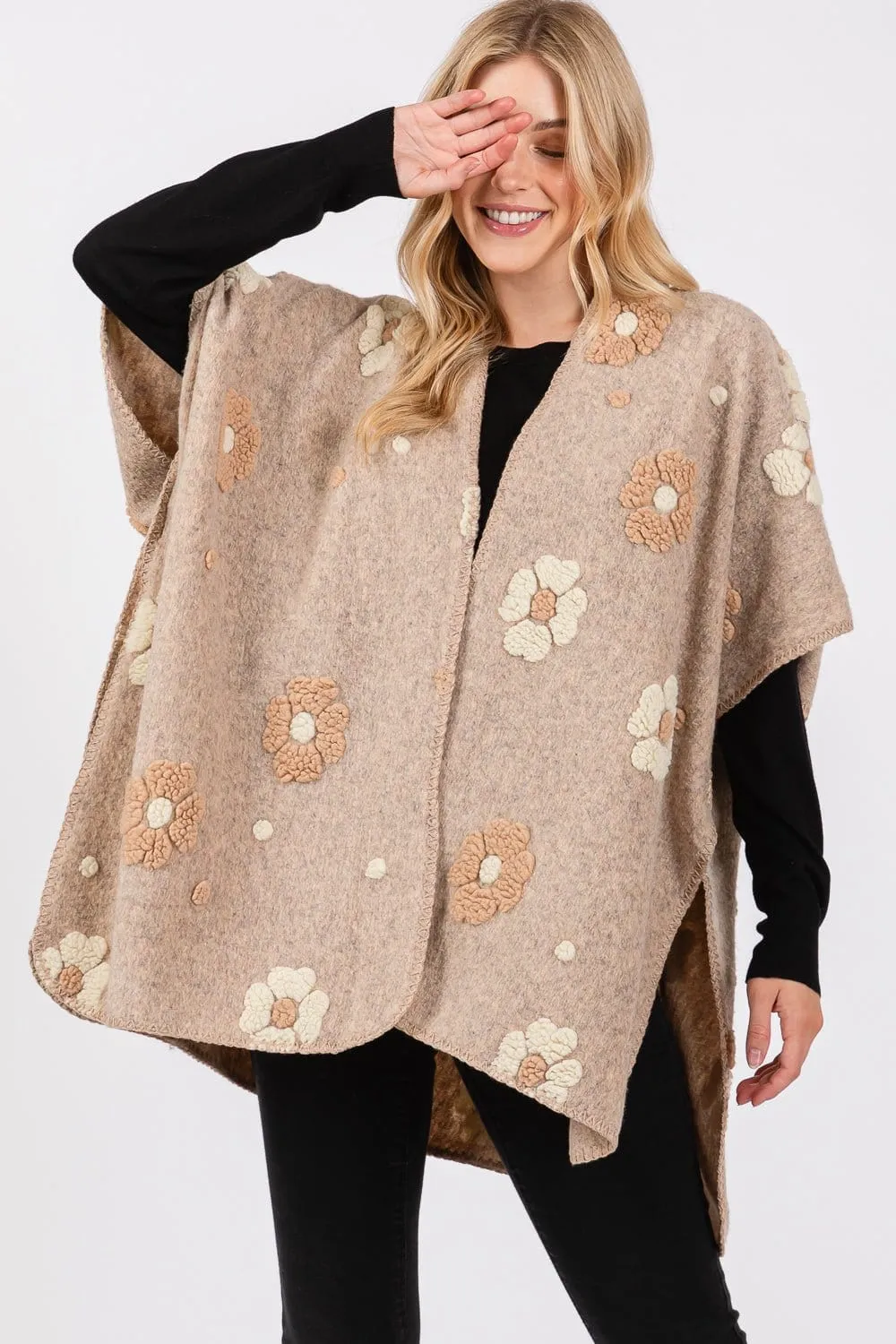 MS0399 Floral Fleece Kimono