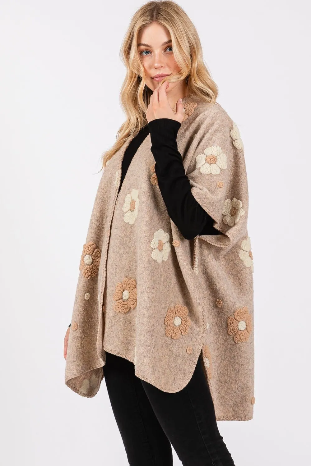 MS0399 Floral Fleece Kimono