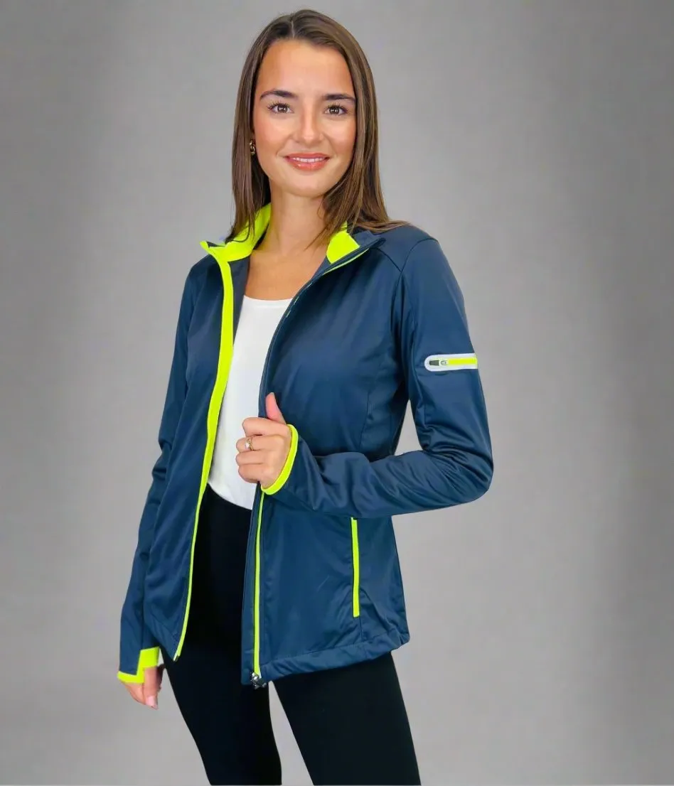 Navy & Yellow Lightweight Softshell Jacket