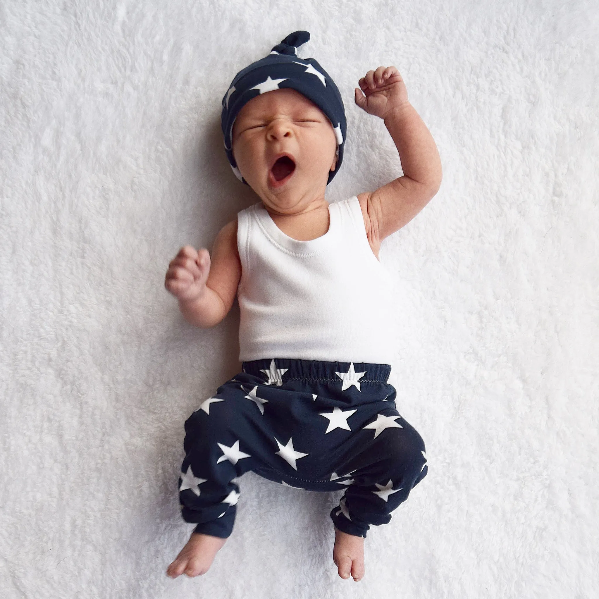 Navy Star Print Leggings