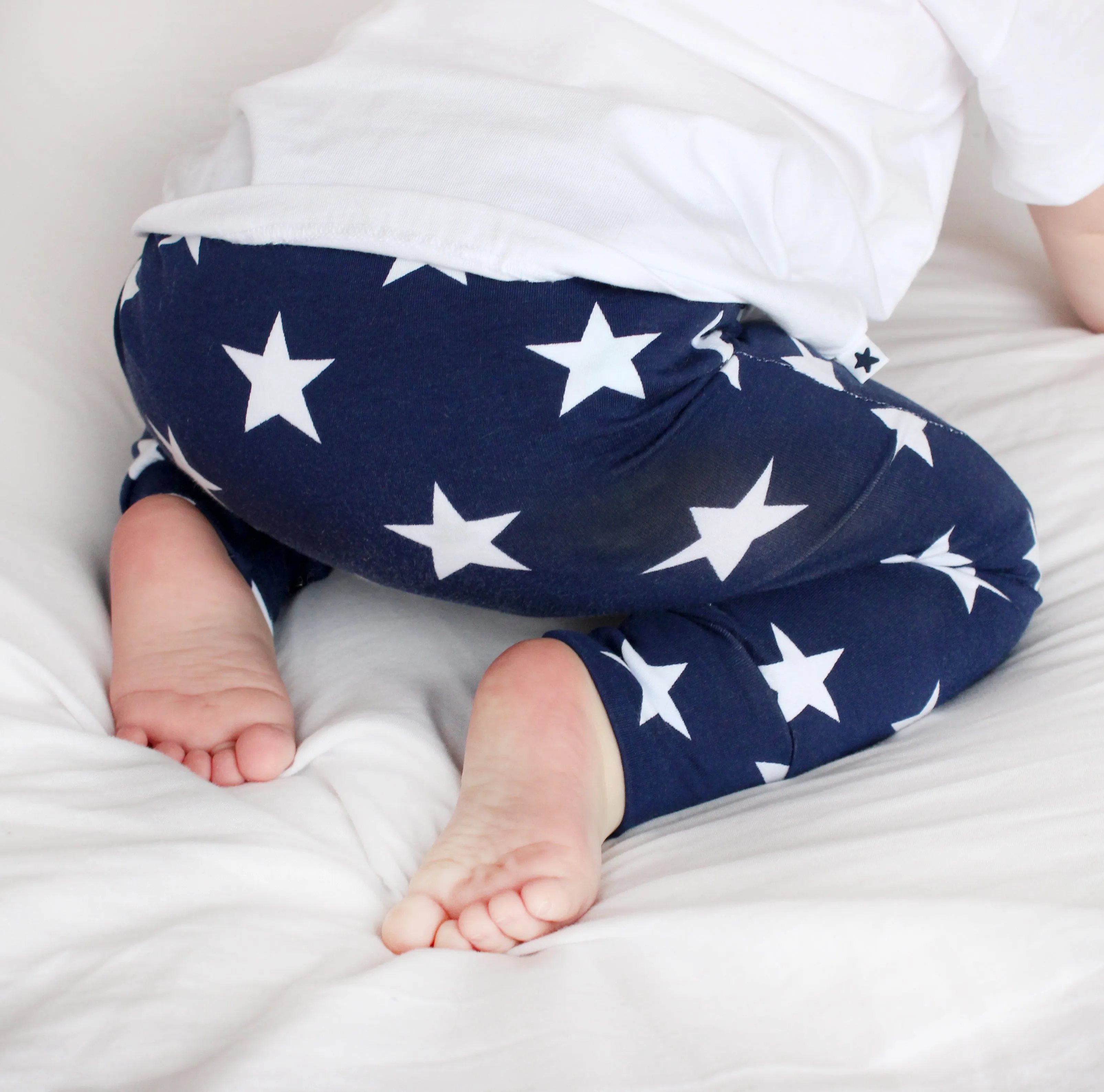 Navy Star Print Leggings