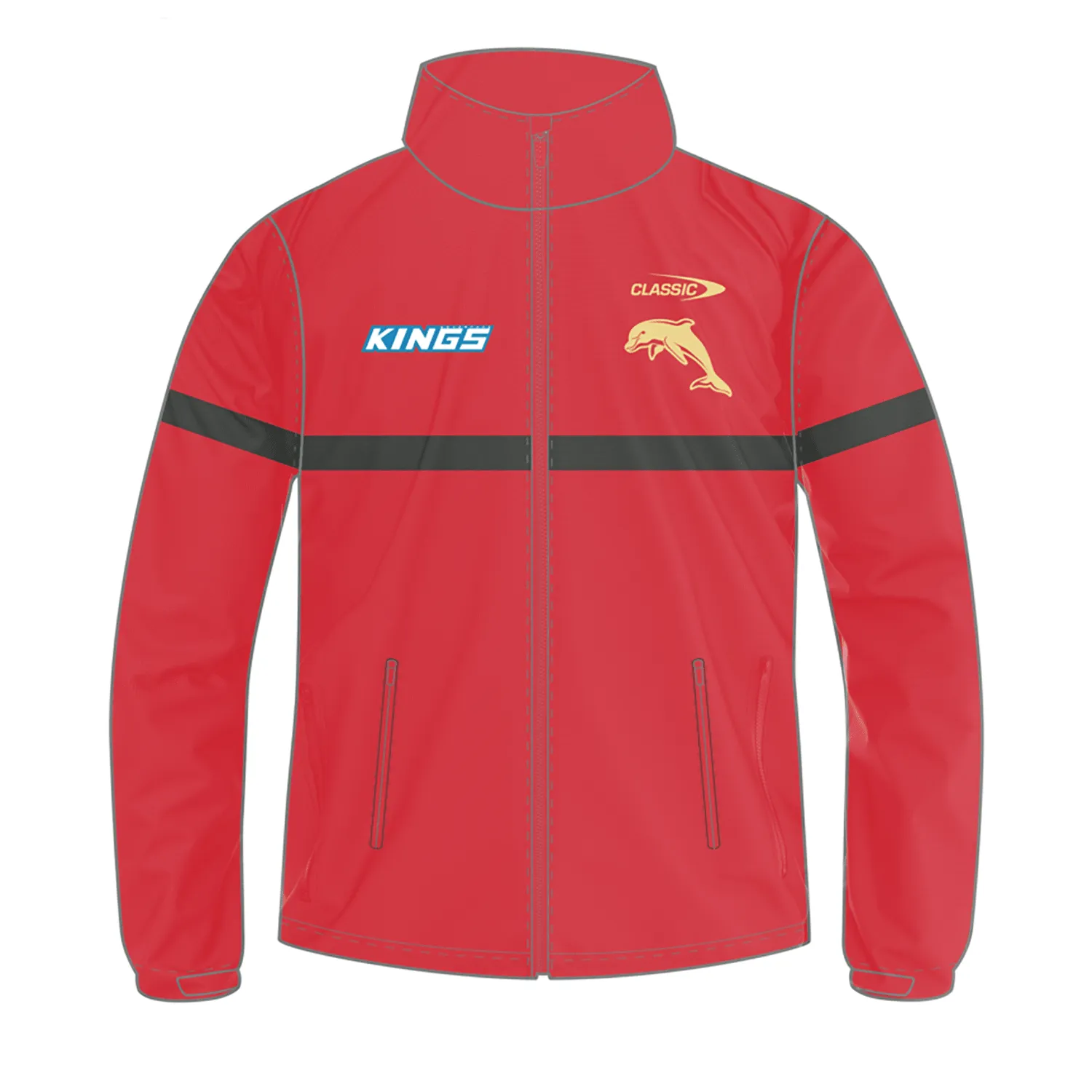 NRL 2024 Softshell Jacket - Dolphins - Red - Adult - Mens