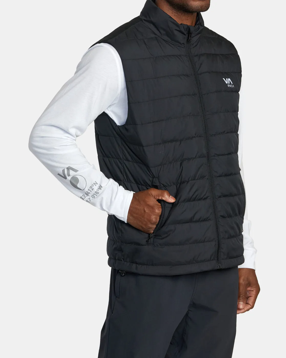 Packable Puffa Puffer Vest - Black