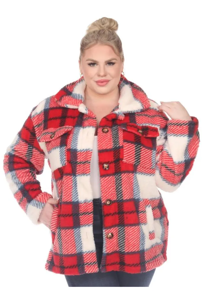 Plus Size Plaid Shacket