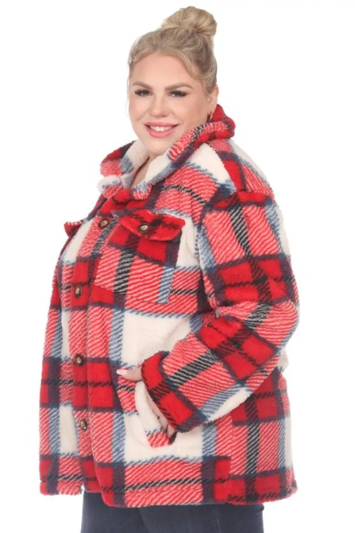 Plus Size Plaid Shacket