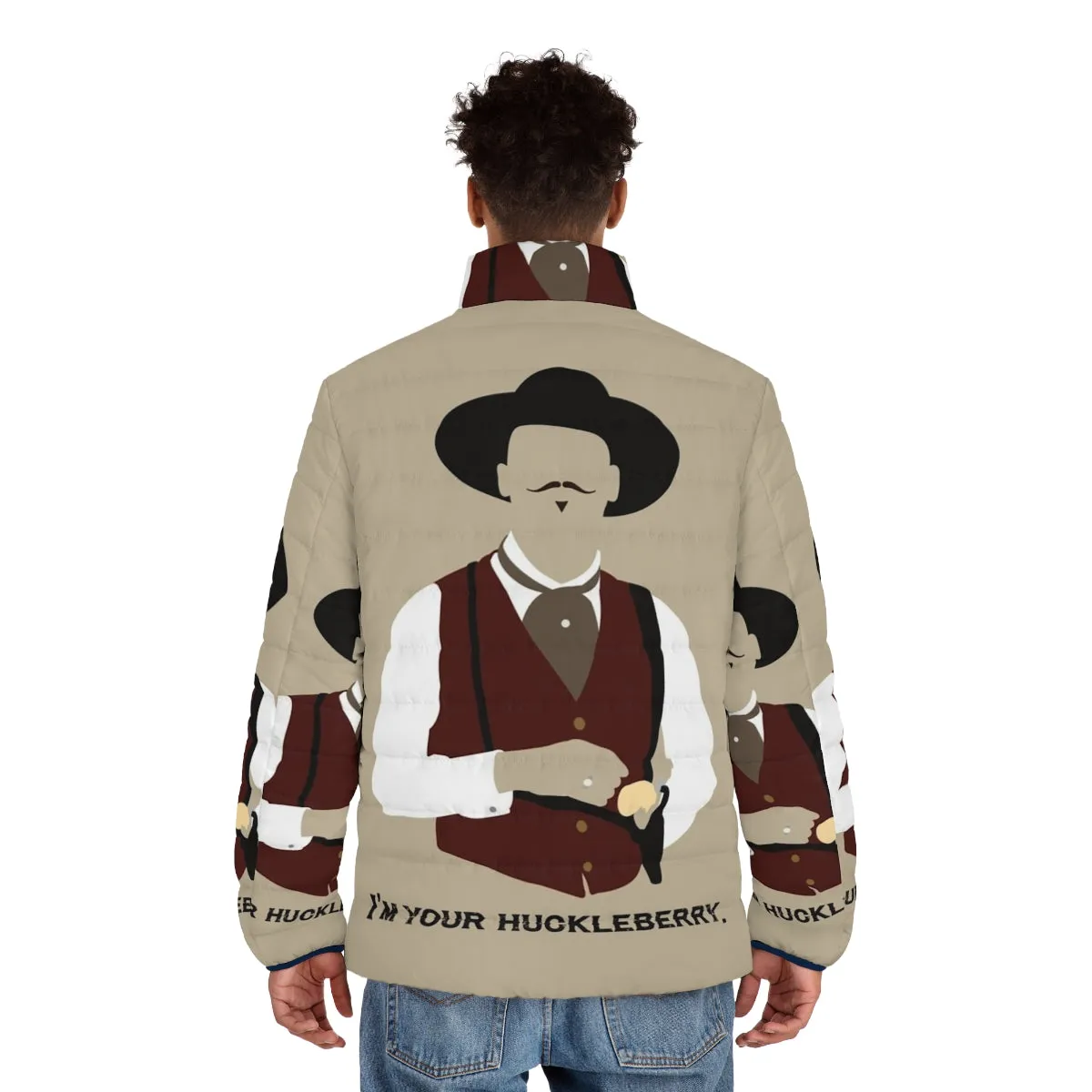 "Tombstone 'I'm Your Huckleberry' Puffer Jacket - Movie Inspired Outerwear"