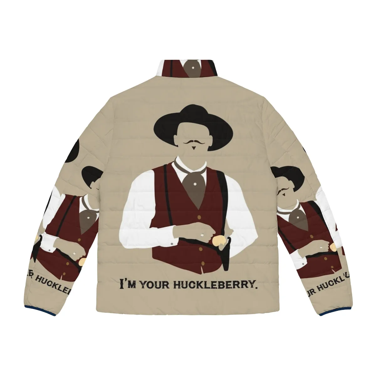 "Tombstone 'I'm Your Huckleberry' Puffer Jacket - Movie Inspired Outerwear"