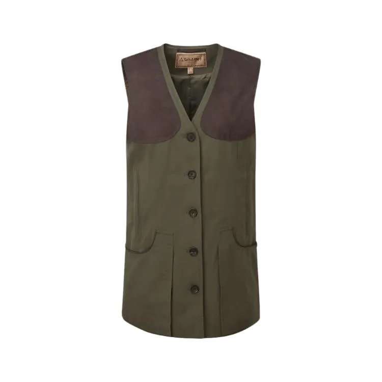 Schoffel Ladies All Season Shooting Vest - Dark Olive