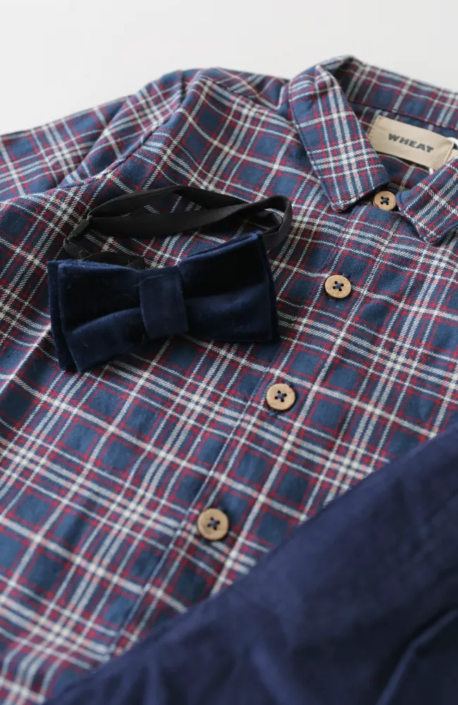 Shirt Oscar - Navy Check st.98-128