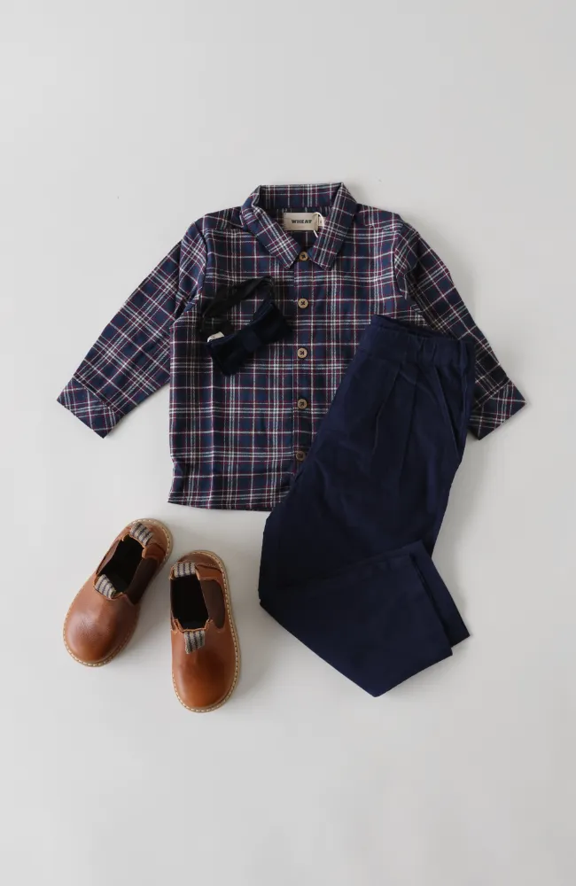 Shirt Oscar - Navy Check st.98-128