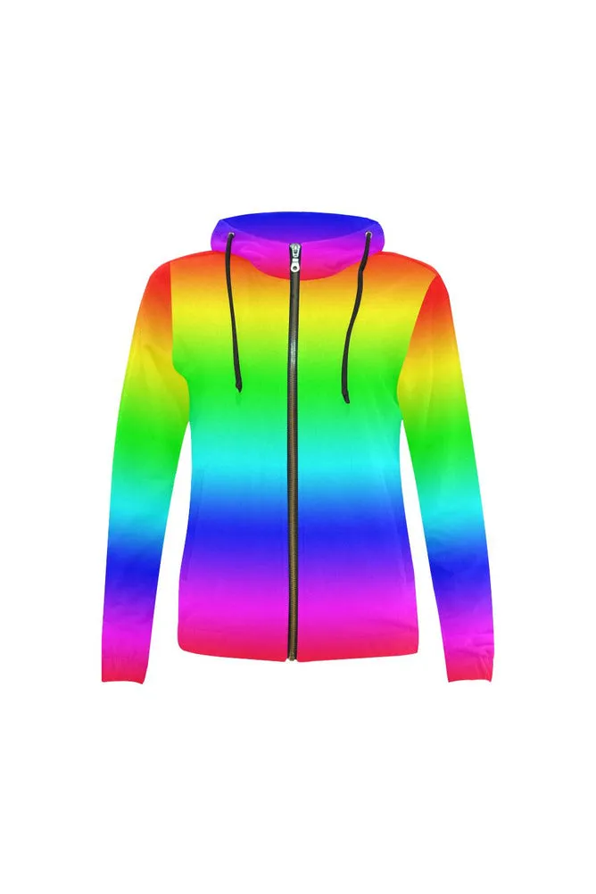 Spectral Splendor All Over Print Full Zip Hoodie for Women (Model H14)