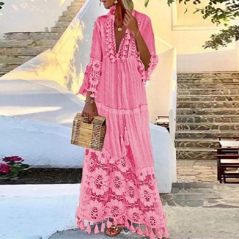 Tassel Summer Beach Bohemia Long Dresses