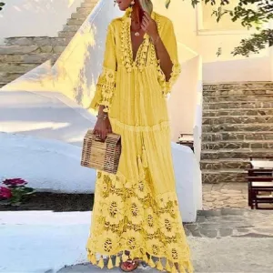 Tassel Summer Beach Bohemia Long Dresses