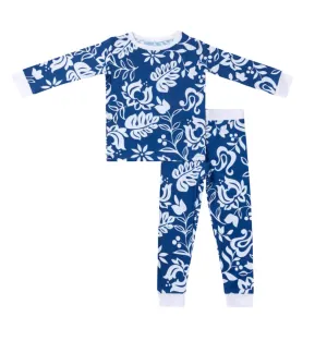 Vintage Pareo Long Sleeve Kids Two-Piece Pajama Set