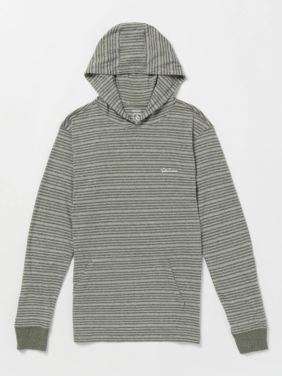 Volcom Static Stone Hooded L/S Shirt-Stealth