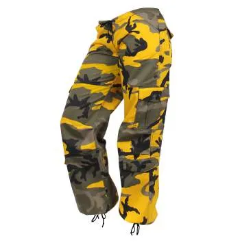 Women's Camo Vintage Style Paratrooper Fatigue Pants