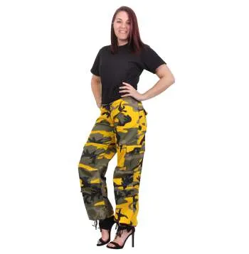 Women's Camo Vintage Style Paratrooper Fatigue Pants