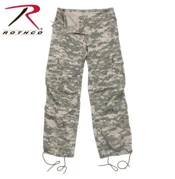 Women's Camo Vintage Style Paratrooper Fatigue Pants